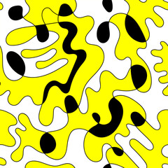 Unique abstract seamless pattern with wave shapes 