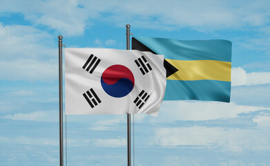Bahamas and South Korea flag