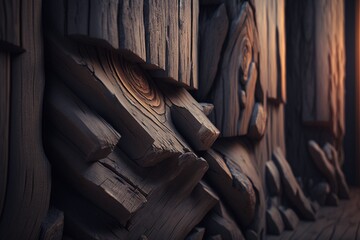 Wood Texture Wall, Generative AI