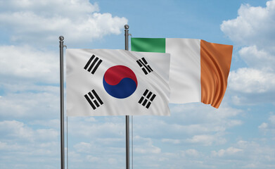 Ireland and South Korea flag