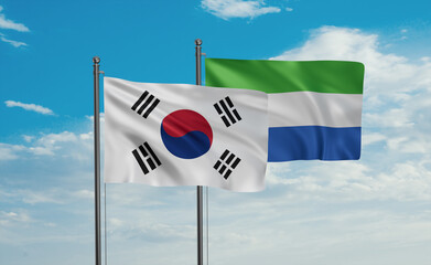 Sierra Leone and South Korea flag