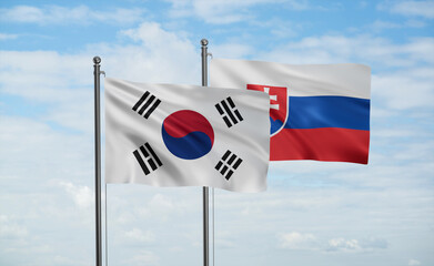 Slovakia and South Korea flag