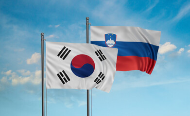 Slovenia and South Korea flag