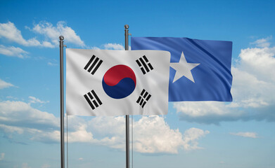 Somalia and South Korea flag