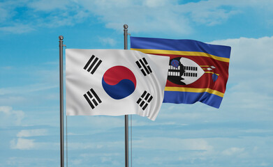 Eswatini and South Korea flag