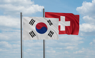 Switzerland and South Korea flag