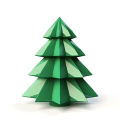 Fototapeta premium 3D rendering of christmas tree, ornament ,seasonal, greeting, party. card, happy, celebration, winter, cold,
