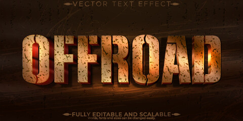 Offroad text effect, editable rally and 4x4 text style © QuillArtistry