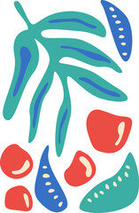 Floral Abstract Background Painting