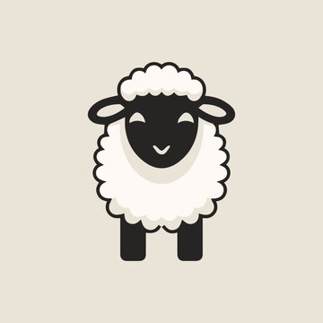 Sheep flat icon design 