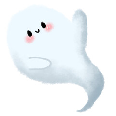 Obraz premium Ghost cute watercolour 