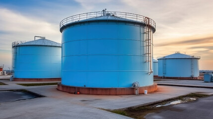 Obraz premium Natural Gas Tank, Generative AI