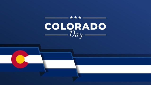 Colorado Day Background Design with Colorado flag. Suitable to place on content with that theme. Vector file every object is separated