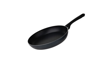 Frying pan on a white background. Frying pan close-up on a white background.