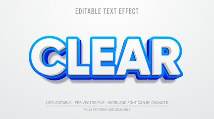 Editable text effect clear