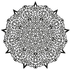 beautiful hand drawn mandala to be colored no stress