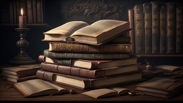 Studio con libri antichi