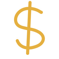 dollar symbol transparent backdrop, dollar icon