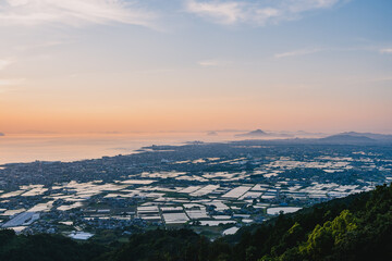 谷上山第2展望台からの夕景 愛媛県伊予市