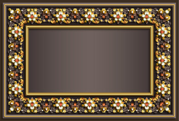 Vector abstract ornamental nature vintage frame