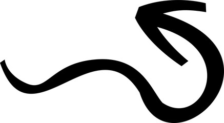 Black arrow symbol. PNG with transparent background