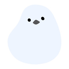 Long tailed tit Single 18 cute on a white background, vector illustration