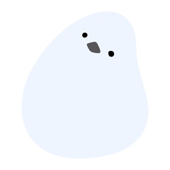 Long tailed tit Single 25 cute on a white background, vector illustration