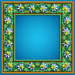 Vector abstract ornamental nature vintage frame