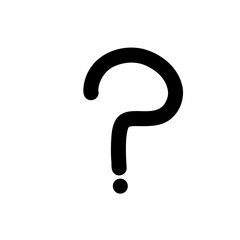 question mark icon transparent background,Illustration style is flat iconic red symbol on a transparent background