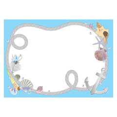 貝殻モチーフ　フレーム・枠②