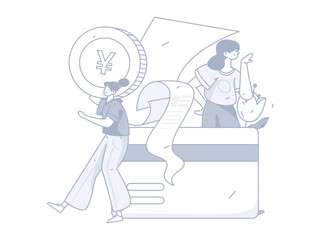 Internet finance and wealth management investment vector concept operation interactive illustration
