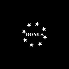 Extra bonus offer icon isolated on black background 