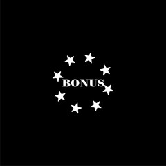 Extra bonus offer icon isolated on black background 