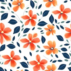 Repeating floral vector pattern. Can be used for printed materials - leaflets, posters, business cards or for web. Generative AI