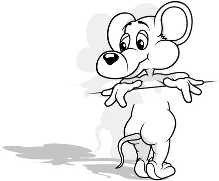 Drawing of a Mouse Divided into Two Parts