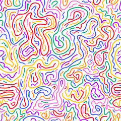 Abstract shapes modern pattern design. Hand drawn vector illustration. Trendy organic seamless pattern design