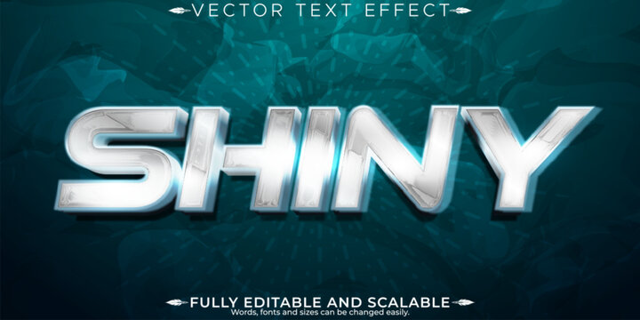 Metallic shiny text effect, editable luxury and elegant text style