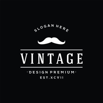 Logo design typography vintage retro badge for business , clothing , barber , restaurant and bar.