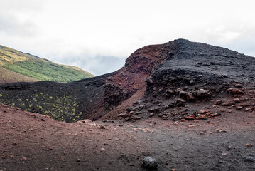 Etna volcano craters in Sicily, Italy. The highest volcano in Europe