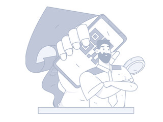 Internet finance and wealth management investment vector concept operation interactive illustration
