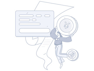 Internet finance and wealth management investment vector concept operation interactive illustration
