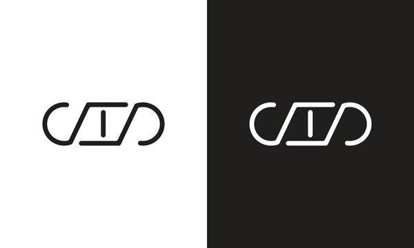CTD logo ambigram, monogram unique logo, black and white logo, premium elegant logo, letter CTD Vector