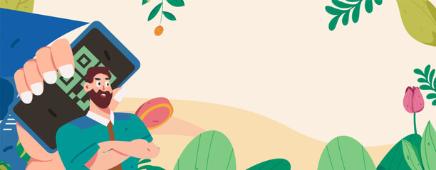 Internet finance and wealth management investment vector concept operation interactive illustration
