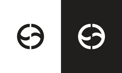 EY logo ambigram, monogram unique logo, black and white logo, premium elegant logo, letter EY Vector