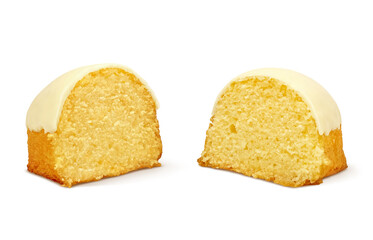 レモンケーキのイラスト リアル 