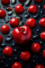 cherry texture in the style of optical illusion painting