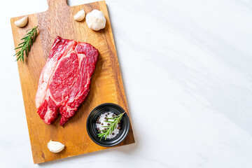 fresh raw beef steak