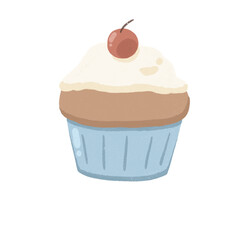 cute cupcake cartoon