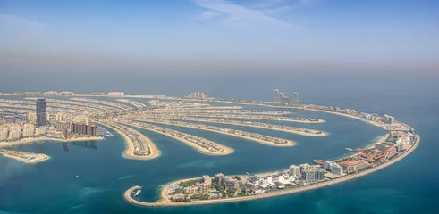 Foto op Plexiglas Dubai-Palm-Panorama © d.pix