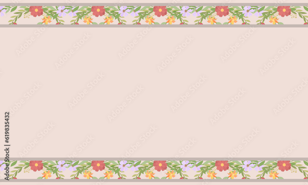 Wall mural flat foral background vector design